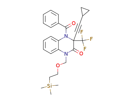 4-benzoyl-3-cyclopropylethynyl-3-trifluoromethyl-1-(2-trimethylsilanyl-ethoxymethyl)-3,4-dihydro-1<i>H</i>-quinoxalin-2-one