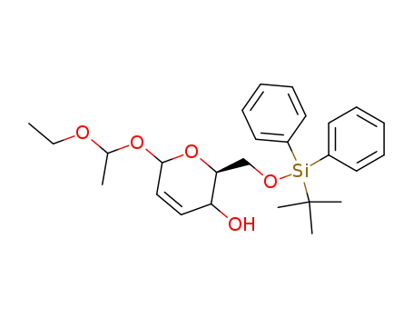 2-(<i>tert</i>-butyl-diphenyl-silanyloxymethyl)-6-(1-ethoxy-ethoxy)-3,6-dihydro-2<i>H</i>-pyran-3-ol