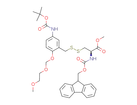 (R)-3-[5-tert-Butoxycarbonylamino-2-(2-methoxy-ethoxymethoxy)-benzyldisulfanyl]-2-(9H-fluoren-9-ylmethoxycarbonylamino)-propionic acid methyl ester