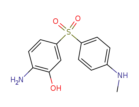 Molecular Structure of 100795-87-7 (Phenol, 2-amino-5-[[4-(methylamino)phenyl]sulfonyl]-)
