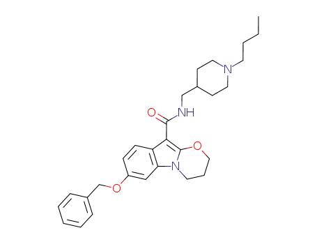 N-[(1-butyl-4-piperidinyl)methyl]-3,4-dihydro-7-benzyloxy-2H-[1,3]oxazino[3,2-a]indole-10-carboxamide