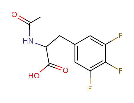 Molecular Structure of 324028-06-0 (N-ACETYL-3-(3,4,5-TRIFLUORO-PHENYL)-DL-ALANINE)