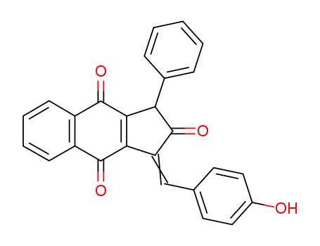1H-Benz[f]indene-2,4,9(3H)-trione,
1-[(4-hydroxyphenyl)methylene]-3-phenyl-