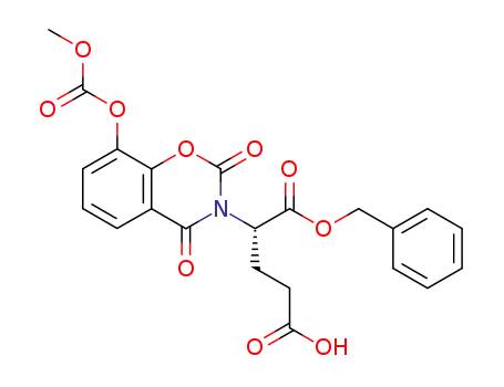 2-(8-methoxycarbonyloxy-2,4-dioxo-4<i>H</i>-benzo[<i>e</i>][1,3]oxazin-3-yl)-pentanedioic acid 1-benzyl ester