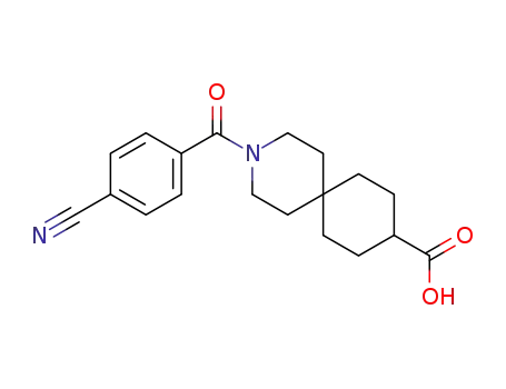 Molecular Structure of 189334-43-8 (3-Azaspiro[5.5]undecane-9-carboxylic acid, 3-(4-cyanobenzoyl)-)