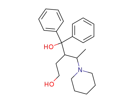 Molecular Structure of 89646-38-8 (1,4-Butanediol, 1,1-diphenyl-2-[1-(1-piperidinyl)ethyl]-)
