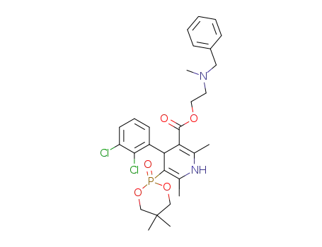4-(2,3-Dichloro-phenyl)-5-(5,5-dimethyl-2-oxo-2λ<sup>5</sup>-[1,3,2]dioxaphosphinan-2-yl)-2,6-dimethyl-1,4-dihydro-pyridine-3-carboxylic acid 2-(benzyl-methyl-amino)-ethyl ester