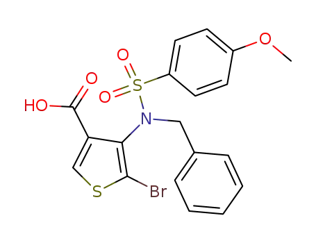 4-[benzyl-(4-methoxy-benzenesulfonyl)-amino]-5-bromo-thiophene-3-carboxylic acid