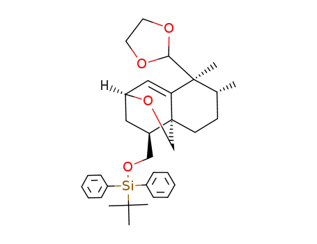 tert-Butyl-((1R,4R,5S,8S,11S)-5-[1,3]dioxolan-2-yl-4,5-dimethyl-9-oxa-tricyclo[6.2.2.0<sup>1,6</sup>]dodec-6-en-11-ylmethoxy)-diphenyl-silane