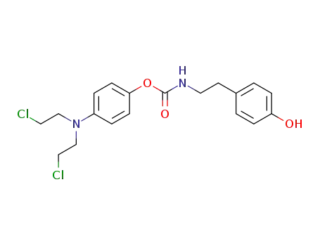 Carbamic acid, [2-(4-hydroxyphenyl)ethyl]-,
4-[bis(2-chloroethyl)amino]phenyl ester