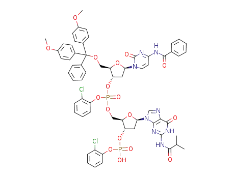 Molecular Structure of 85240-12-6 (C<sub>63</sub>H<sub>60</sub>Cl<sub>2</sub>N<sub>8</sub>O<sub>17</sub>P<sub>2</sub>)