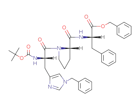 N-Boc-L-(benzyl)histidyl-L-prolyl-L-phenylalanine benzyl ester