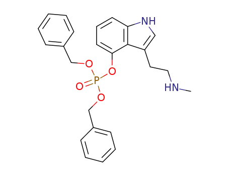 Phosphoric acid dibenzyl ester 3-(2-methylamino-ethyl)-1H-indol-4-yl ester
