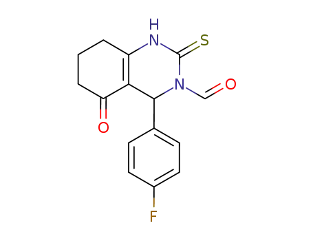 4-(4-fluoro-phenyl)-5-oxo-2-thioxo-1,4,5,6,7,8-hexahydro-2<i>H</i>-quinazoline-3-carbaldehyde