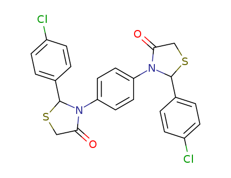 4-Thiazolidinone,3,3'-(1,4-phenylene)bis[2-(4-chlorophenyl)- cas  81512-22-3