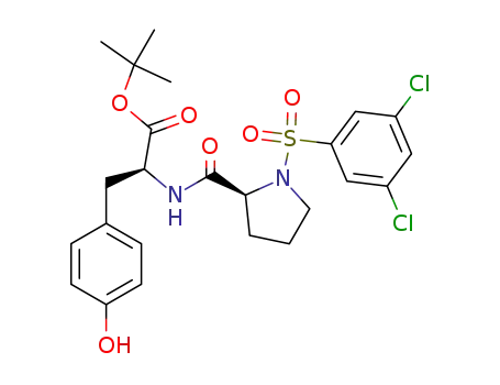(S)-2-{[(S)-1-(3,5-Dichloro-benzenesulfonyl)-pyrrolidine-2-carbonyl]-amino}-3-(4-hydroxy-phenyl)-propionic acid tert-butyl ester