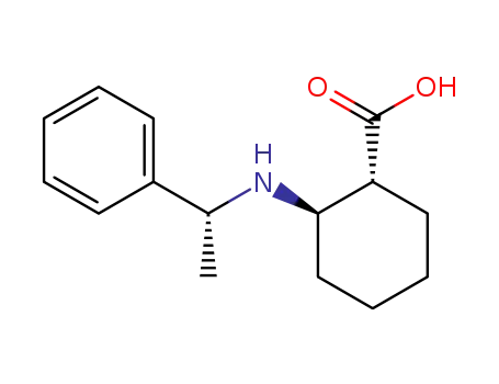 Molecular Structure of 532977-50-7 (Cyclohexanecarboxylic acid, 2-[[(1R)-1-phenylethyl]amino]-, (1R,2R)-)