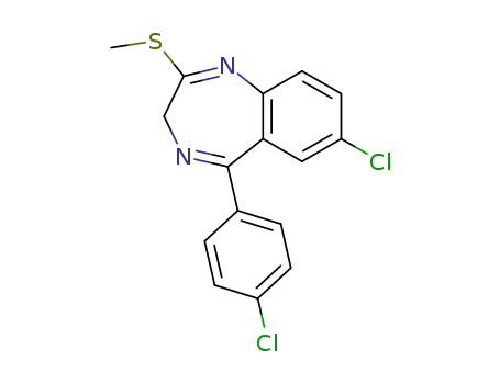 3H-1,4-Benzodiazepine, 7-chloro-5-(4-chlorophenyl)-2-(methylthio)-