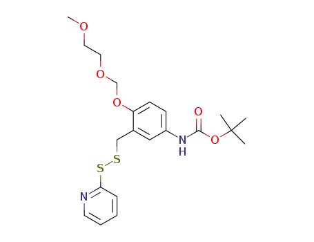 [4-(2-Methoxy-ethoxymethoxy)-3-(pyridin-2-yldisulfanylmethyl)-phenyl]-carbamic acid tert-butyl ester