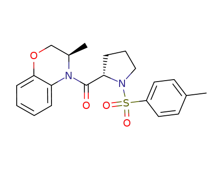 Molecular Structure of 602297-58-5 (2H-1,4-Benzoxazine,
3,4-dihydro-3-methyl-4-[[(2S)-1-[(4-methylphenyl)sulfonyl]-2-pyrrolidinyl]
carbonyl]-, (3R)-)
