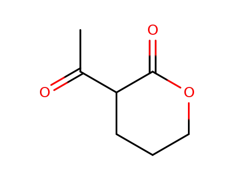 Molecular Structure of 63872-58-2 (2H-Pyran-2-one, 3-acetyltetrahydro-)