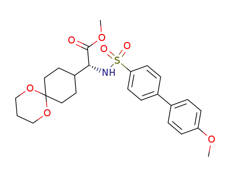 Methyl (R)-N-{[4'-Methoxy-(1,1'-biphenyl)-4-yl]-sulfonyl}-amino-(1,5-dioxa-spiro[5.5]undec-9-yl)-acetate