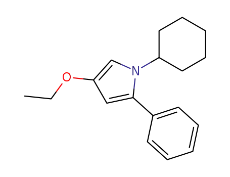 Molecular Structure of 104599-50-0 (1H-Pyrrole, 1-cyclohexyl-4-ethoxy-2-phenyl-)