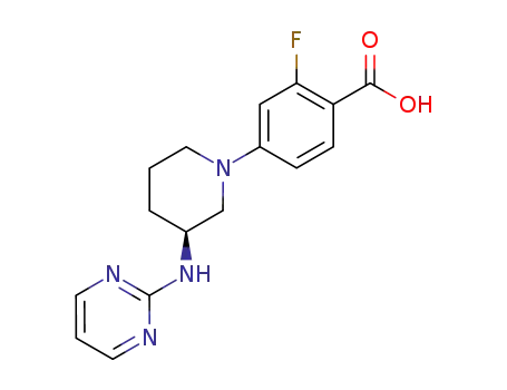 Benzoic acid, 2-fluoro-4-[(3S)-3-(2-pyrimidinylamino)-1-piperidinyl]-