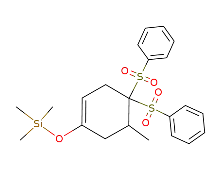 Molecular Structure of 1035810-29-7 ((4,4-Bis-benzenesulfonyl-5-methyl-cyclohex-1-enyloxy)-trimethyl-silane)