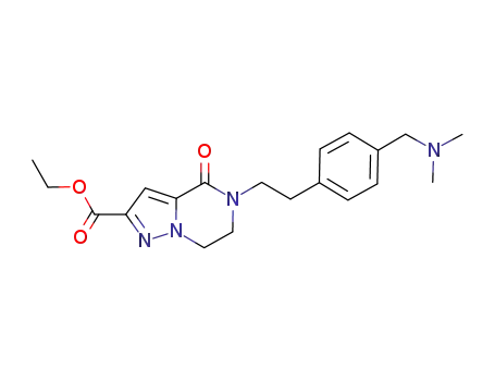 Pyrazolo[1,5-a]pyrazine-2-carboxylic acid,
5-[2-[4-[(dimethylamino)methyl]phenyl]ethyl]-4,5,6,7-tetrahydro-4-oxo-,
ethyl ester