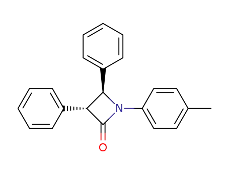 2-Azetidinone, 1-(4-methylphenyl)-3,4-diphenyl-, trans-