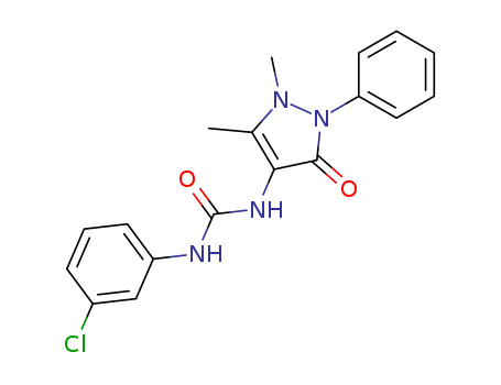 Urea,
N-(3-chlorophenyl)-N'-(2,3-dihydro-1,5-dimethyl-3-oxo-2-phenyl-1H-pyr
azol-4-yl)-