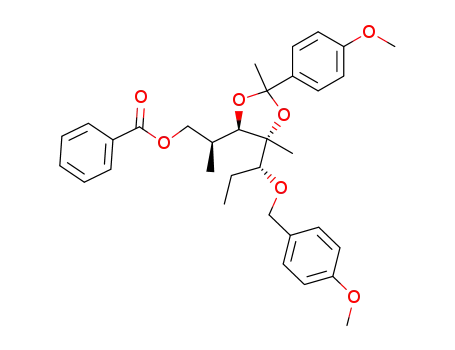 Benzoic acid (S)-2-[(4R,5R)-5-[(R)-1-(4-methoxy-benzyloxy)-propyl]-2-(4-methoxy-phenyl)-2,5-dimethyl-[1,3]dioxolan-4-yl]-propyl ester