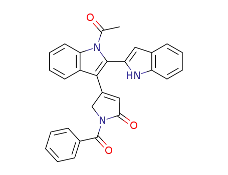2,2'-Bi-1H-indole,
1-acetyl-3-(1-benzoyl-2,5-dihydro-5-oxo-1H-pyrrol-3-yl)-