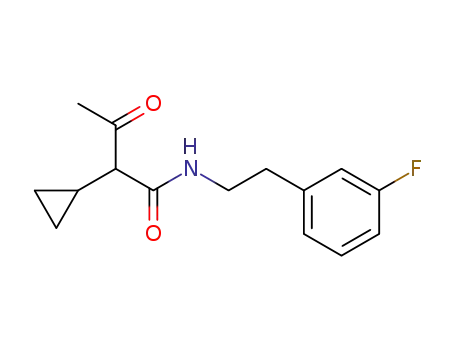 2-cyclopropyl-<i>N</i>-[2-(3-fluoro-phenyl)-ethyl]-3-oxo-butyramide