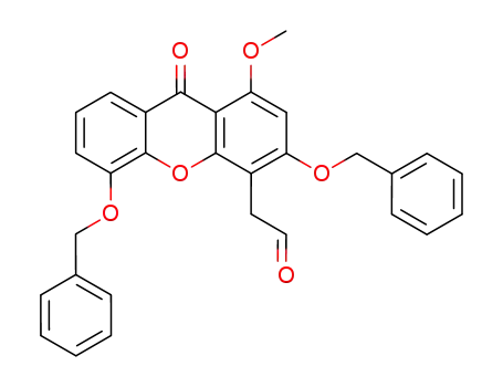 9H-Xanthene-4-acetaldehyde,
1-methoxy-9-oxo-3,5-bis(phenylmethoxy)-