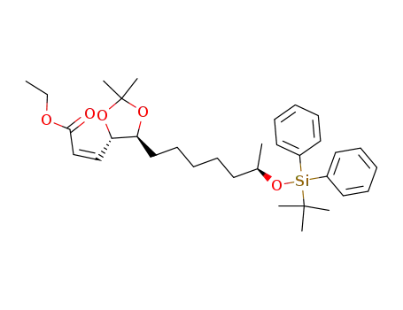(Z)-3-{(4S,5S)-5-[(R)-6-(tert-Butyl-diphenyl-silanyloxy)-heptyl]-2,2-dimethyl-[1,3]dioxolan-4-yl}-acrylic acid ethyl ester