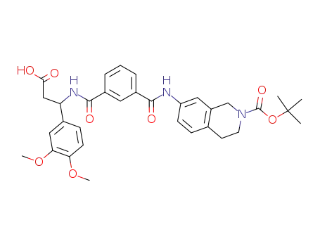 7-{3-[2-carboxy-1-(3,4-dimethoxy-phenyl)-ethylcarbamoyl]-benzoylamino}-3,4-dihydro-1<i>H</i>-isoquinoline-2-carboxylic acid <i>tert</i>-butyl ester