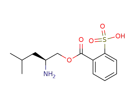 Molecular Structure of 832104-28-6 (Benzoic acid, 2-sulfo-, 1-[(2S)-2-amino-4-methylpentyl] ester)