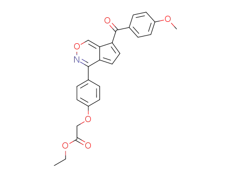 {4-[7-(4-methoxy-benzoyl)-cyclopenta[<i>d</i>][1,2]oxazin-4-yl]-phenoxy}-acetic acid ethyl ester