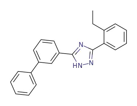 Molecular Structure of 85681-51-2 (1H-1,2,4-Triazole,3-[1,1'-biphenyl]-3-yl-5-(2-ethylphenyl)-)
