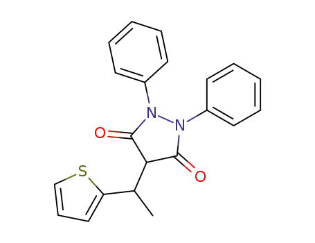 3,5-Pyrazolidinedione, 1,2-diphenyl-4-[1-(2-thienyl)ethyl]-