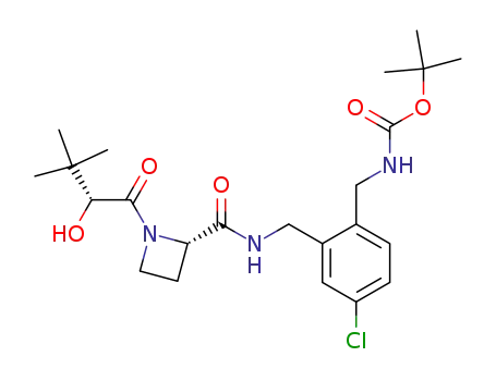 [4-Chloro-2-({[(S)-1-((R)-2-hydroxy-3,3-dimethyl-butyryl)-azetidine-2-carbonyl]-amino}-methyl)-benzyl]-carbamic acid tert-butyl ester
