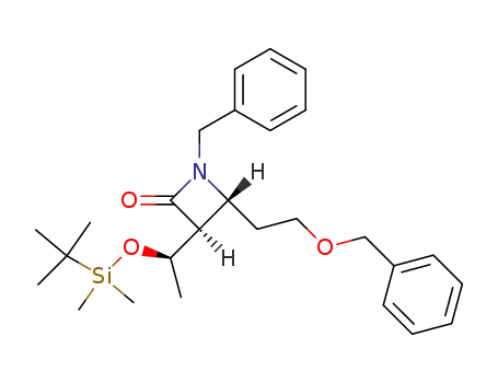 (3S,4R)-1-Benzyl-4-(2-benzyloxy-ethyl)-3-[(R)-1-(tert-butyl-dimethyl-silanyloxy)-ethyl]-azetidin-2-one