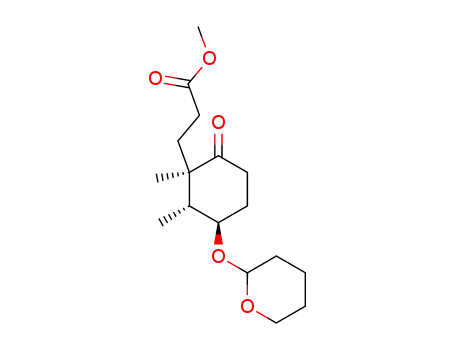 3-[(1R,2R,3R)-1,2-Dimethyl-6-oxo-3-(tetrahydro-pyran-2-yloxy)-cyclohexyl]-propionic acid methyl ester