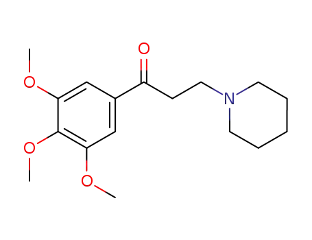 Molecular Structure of 39010-16-7 (1-Propanone, 3-(1-piperidinyl)-1-(3,4,5-trimethoxyphenyl)-)