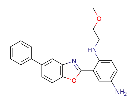 2-(5-amino-2-(2-methoxyethylamino)phenyl)-5-phenylbenzoxazole