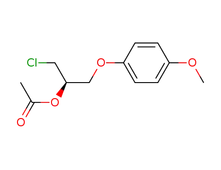 2-Propanol, 1-chloro-3-(4-methoxyphenoxy)-, acetate, (R)-