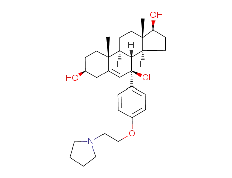 7α-(4-(2-pyrrolidinoethoxy)phenyl)androst-5-ene-3β,7β,17β-triol