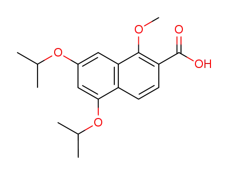 Molecular Structure of 133593-74-5 (2-Naphthalenecarboxylic acid, 1-methoxy-5,7-bis(1-methylethoxy)-)